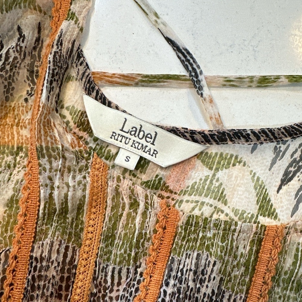 Label RituKumar Sheer Boho Tunic Small - Picture 4 of 4